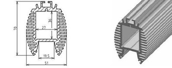 HY 25785 - chladič 1000mm (LED)